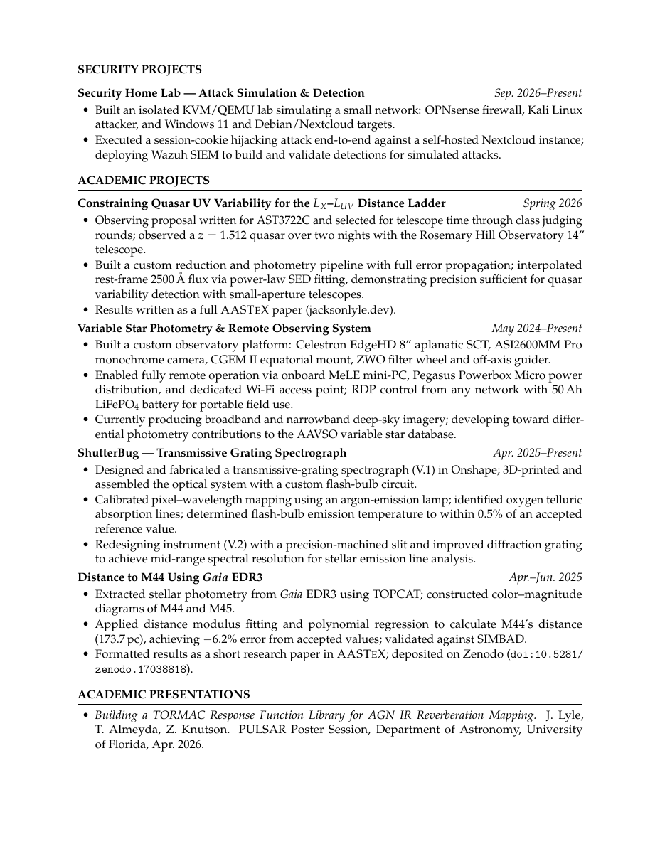 Jackson Lyle CV — page 2